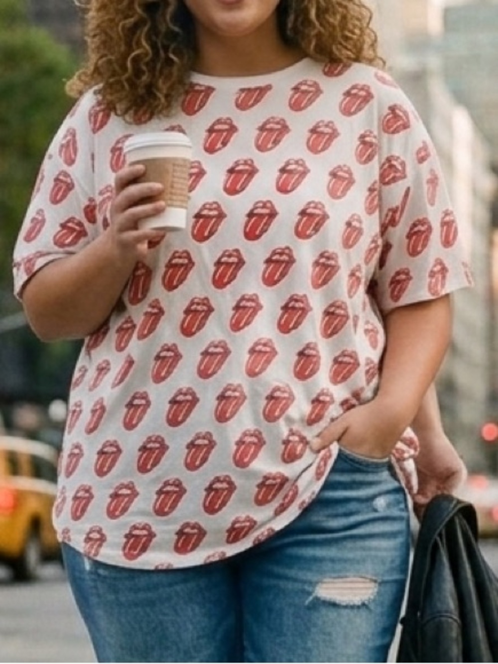 The Rolling Stones Pink Short Sleeve Logo Tee 3X Streetstyle Grunge Festival